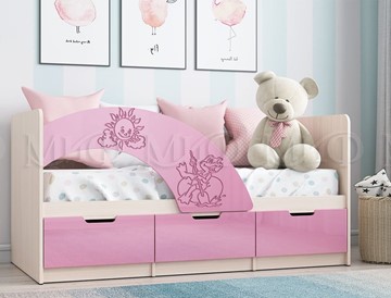 Детская кровать с бортиками Юниор-3, Розовый металлик в Стерлитамаке