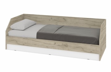 1-спальная детская кровать О81, Серый дуб - Белый в Уфе