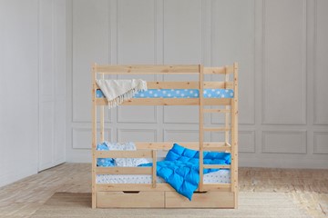 Детская кровать для мальчика без крыши с ящиками, без покраски в Стерлитамаке