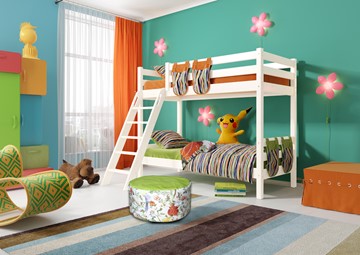 Двухэтажная детская кровать Мебельград Соня, Вариант 10 Белый в Салавате
