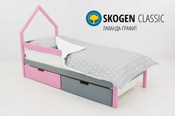 Детская кровать-домик мини Skogen лаванда-графит в Стерлитамаке
