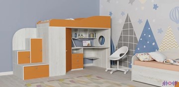 Детская кровать-шкаф Кадет-1, корпус Винтерберг, фасад Оранжевый в Стерлитамаке