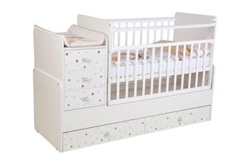 Детская кровать для девочки Фея 1100 Звездное сияние, белый в Стерлитамаке
