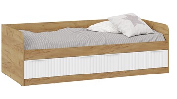 1-спальная детская кровать Хилтон Тип 1 900 (Дуб Крафт Золотой/Белый матовый) в Салавате