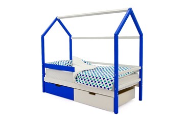 Детская кровать-домик Svogen сине-белый в Стерлитамаке