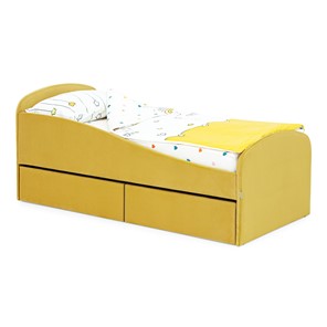 Кровать с ящиками Letmo 190х80 горчичный (велюр) в Стерлитамаке