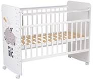 Детская кровать для мальчика Фея 702 Спящий мишка, белый в Стерлитамаке
