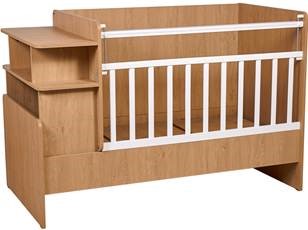 Детская кровать для мальчика Polini kids Ameli 1150, белый-натуральный, серия Ameli в Стерлитамаке