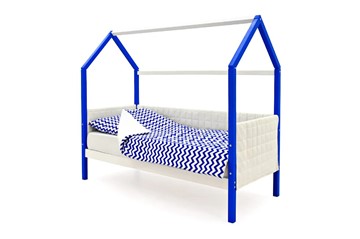 Детская кровать-домик «Svogen сине-белый» мягкая в Салавате