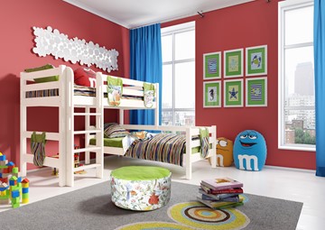 Детская 2-этажная кровать Мебельград Соня, Вариант 7 Белый в Стерлитамаке