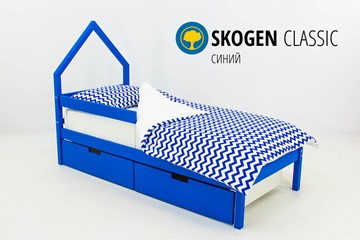 Кровать-домик детская мини Skogen синия в Стерлитамаке