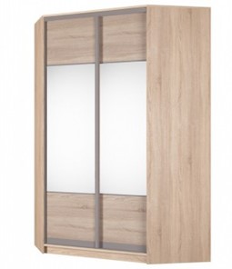 Шкаф угловой Аларти (YA-230х1400(602) (2) Вар. 2; двери D3+D3), с зеркалом в Стерлитамаке