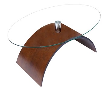 Стеклянный столик в гостиную Колизей-7, цвет орех в Стерлитамаке