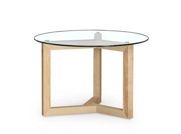 Стеклянный журнальный столик Оникс-8, Натуральный массив/Прозрачное стекло в Стерлитамаке