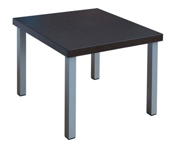 Квадратный столик КРОНИД Триада, венге/алюминий в Уфе