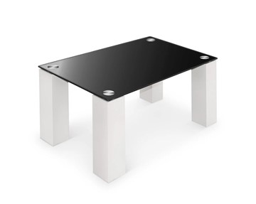 Стеклянный столик Колизей-8, белый/черное стекло в Стерлитамаке