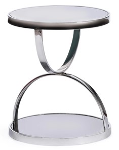 Журнальный столик GROTTO (mod. 9157) металл/дымчатое стекло, 42х42х50, хром в Уфе