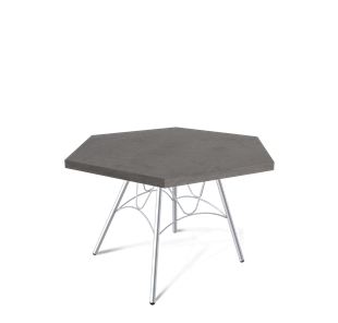 Круглый стол SHT-S100 / SHT-ТT20 70 ЛДСП (бетон чикаго темно-серый/хром лак) в Стерлитамаке