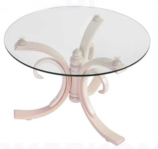 Столик из стекла СЖ 5 беленый дуб/стекло в Стерлитамаке