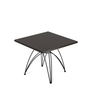 Квадратный столик SHT-S112 / SHT-TT 60/60 ЛДСП (венге луизиана/черный муар) в Стерлитамаке
