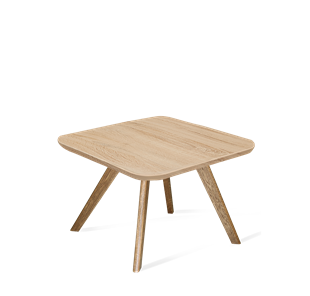 Квадратный столик SHT-S39 / SHT-TT 60/60 ЛДСП (дуб сонома/брашированный коричневый) в Стерлитамаке
