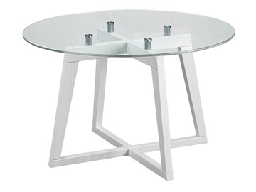 Стеклянный столик в гостиную Рилле-445 (белый) в Уфе