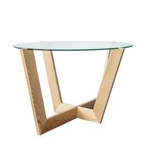 Стеклянный столик Оникс-6, Натуральный массив/Прозрачное стекло в Стерлитамаке