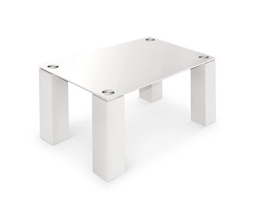 Стеклянный столик в гостиную Колизей-8, белый/белое стекло в Стерлитамаке