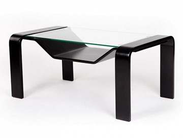 Стеклянный столик Гурон-1 с каркасом цвета  Венге в Уфе