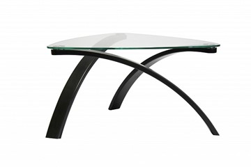 Стеклянный столик Гурон-3 с каркасом цвета Венге в Уфе