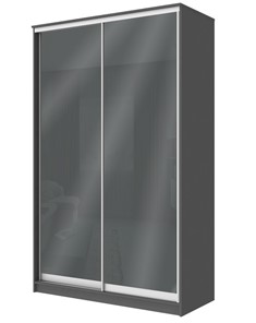 Шкаф 2-х створчатый Хит-22-12/2-22 с цветным стеклом, темно-серый 073, Графит в Стерлитамаке