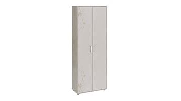 Распашной шкаф комбинированный Витра тип 1 (Ясень шимо/Сатин матовый с рисунком) в Стерлитамаке