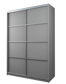 Шкаф 2-х дверный MAX МШ-25-6-18-11, Профиль Серебро/Цвет Серый Шагрень в Стерлитамаке