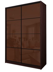 Шкаф 2-х дверный MAX МШ-25-6-18-22, Профиль Черный/Цвет Венге/Oracal Шоколад в Уфе