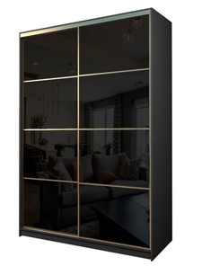 Шкаф 2-х дверный MAX МШ-25-6-18-22, Профиль Золото/Цвет Графит/Oracal Черный в Уфе