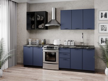 Кухонный гарнитур 2600 Индиго, Черный/Темно-синий в Стерлитамаке