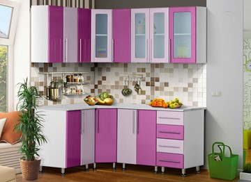 Угловая кухня Мыло 224 1800х1400, цвет Виолетта/Сирень в Уфе