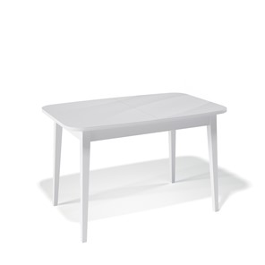 Кухонный стол раскладной Kenner 1200M (Белый/Стекло белое сатин) в Стерлитамаке
