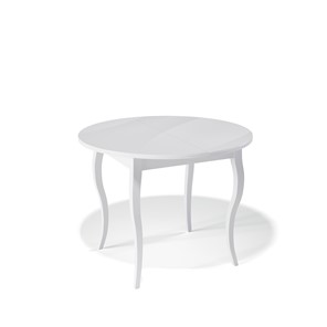 Круглый стол Kenner 1000С (Белый/Стекло белое глянец) в Стерлитамаке