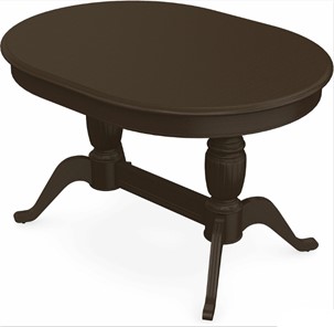 Кухонный стол раскладной Леонардо-2 исп. Овал, тон 7 (Морилка/Эмаль) в Стерлитамаке