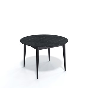 Стол обеденный круглый Kenner W1200 (Черный/Мрамор серый) в Уфе