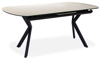 Кухонный стол раздвижной Кубика Шамони 1CX 140х85 (Oxide Avorio/Графит) в Стерлитамаке