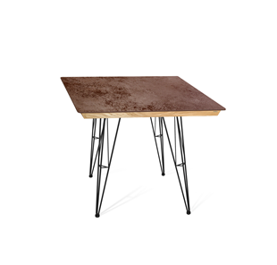 Керамический обеденный стол SHT-TU10 (4 шт.)/ТT8 60/60 (черный/прозрачный лак/коричневая сепия) в Салавате
