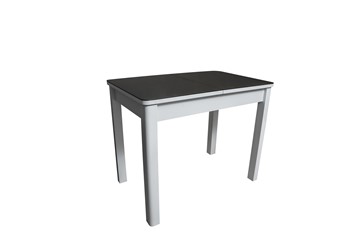 Обеденный раздвижной стол Айсберг-2СТ белое/черное/прямые массив в Уфе