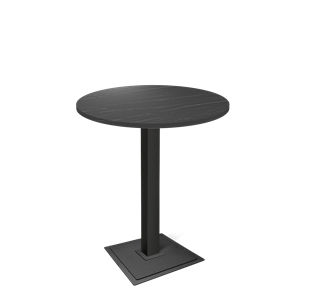 Барный стол SHT-TU5-BS1/H110 / SHT-TT 80 ЛДСП (камень пьетра гриджио черный/черный) в Стерлитамаке