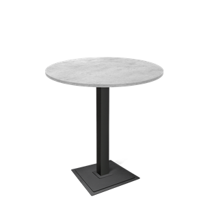 Кухонный круглый стол SHT-TU5-BS1/H110 / SHT-TT 90 ЛДСП (бетон чикаго светло-серый/черный) в Уфе