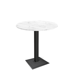 Круглый стол на кухню SHT-TU5-BS1/H110 / SHT-TT 90 ЛДСП (мрамор кристалл/черный) в Салавате
