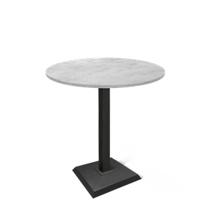 Круглый стол на кухню SHT-TU5-BS2/H110 / SHT-TT 90 ЛДСП (бетон чикаго светло-серый/черный) в Уфе