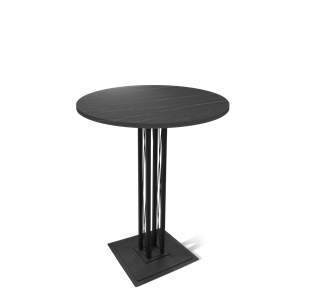 Барный стол SHT-TU6-BS1/H110 / SHT-TT 80 ЛДСП (камень пьетра гриджио черный/черный) в Стерлитамаке