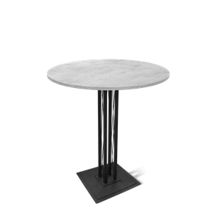 Обеденный круглый стол SHT-TU6-BS1/H110 / SHT-TT 90 ЛДСП (бетон чикаго светло-серый/черный) в Стерлитамаке
